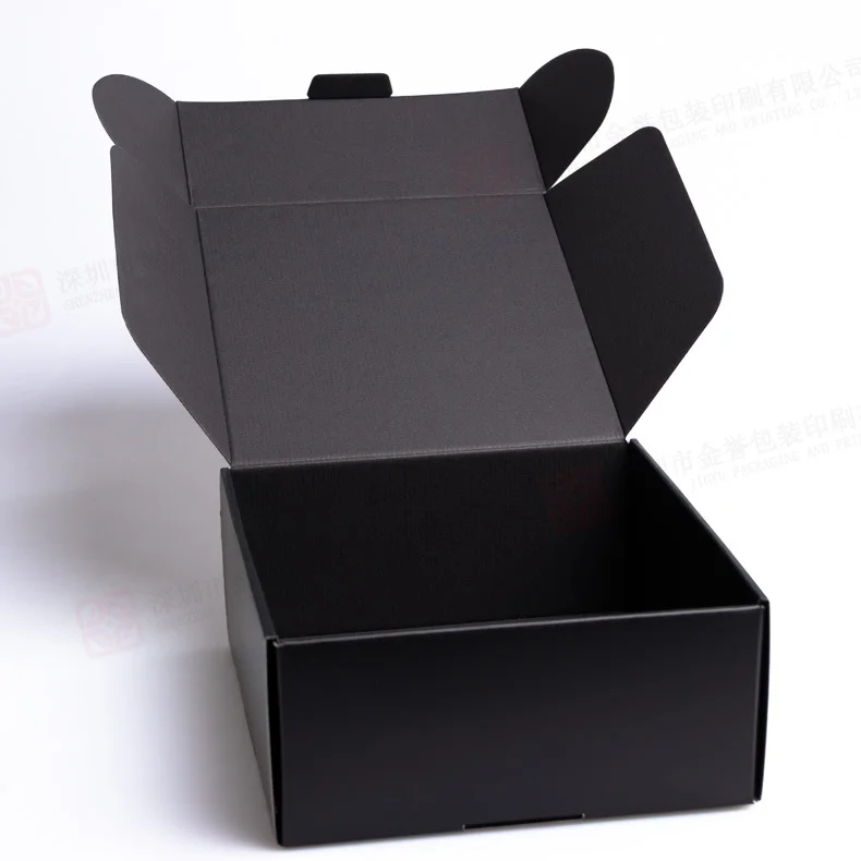 Corrugated Black Mailer Packaging Box by PacksFactory