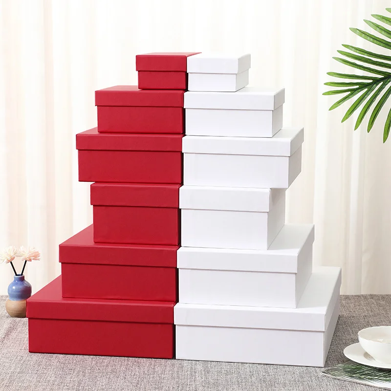 Kraft Black White Red Lid And Base by PacksFactory