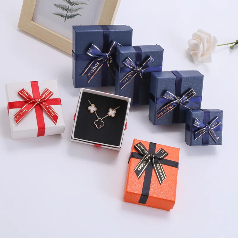 Blue Lid And Base Box Gift Box Jewelry by PacksFactory