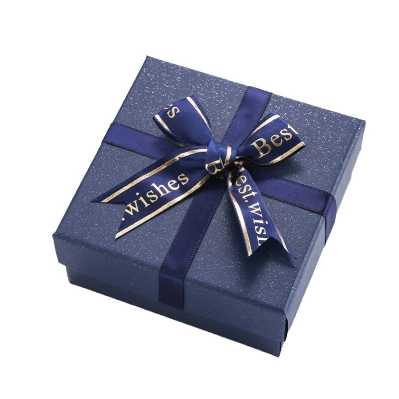 Blue Lid And Base Box Gift Box Jewelry by PacksFactory
