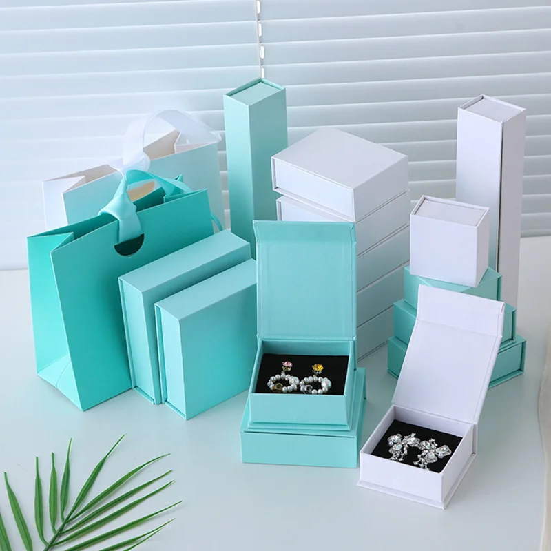 Magnetic Closure Packaging Box Jewelry Ring Necklace by PacksFactory
