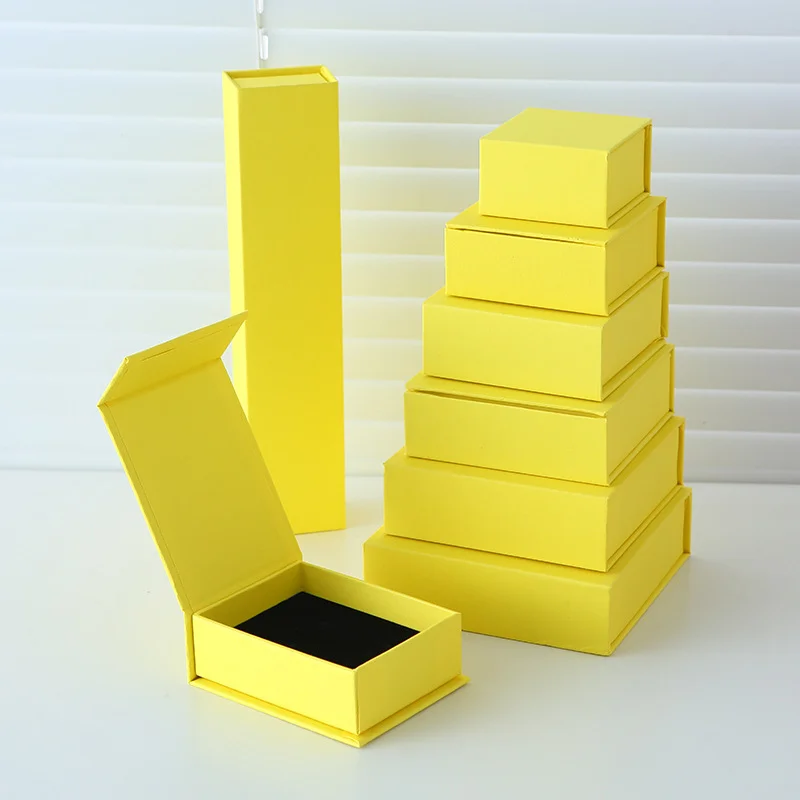 Magnetic Closure Packaging Box Jewelry Ring Necklace by PacksFactory