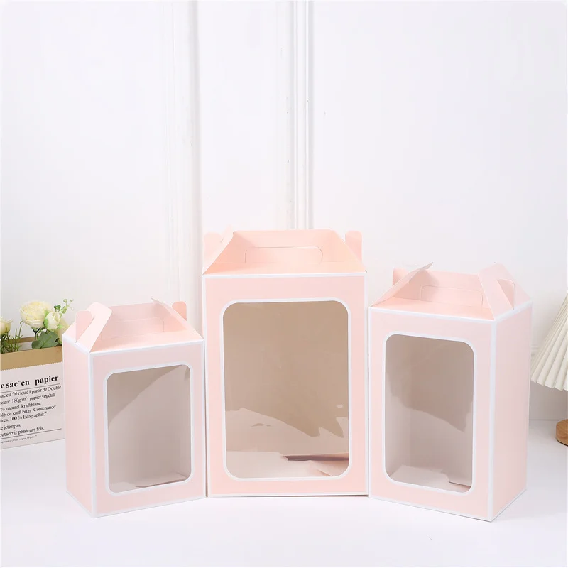 Handle Window Gift Box Flower by PacksFactory