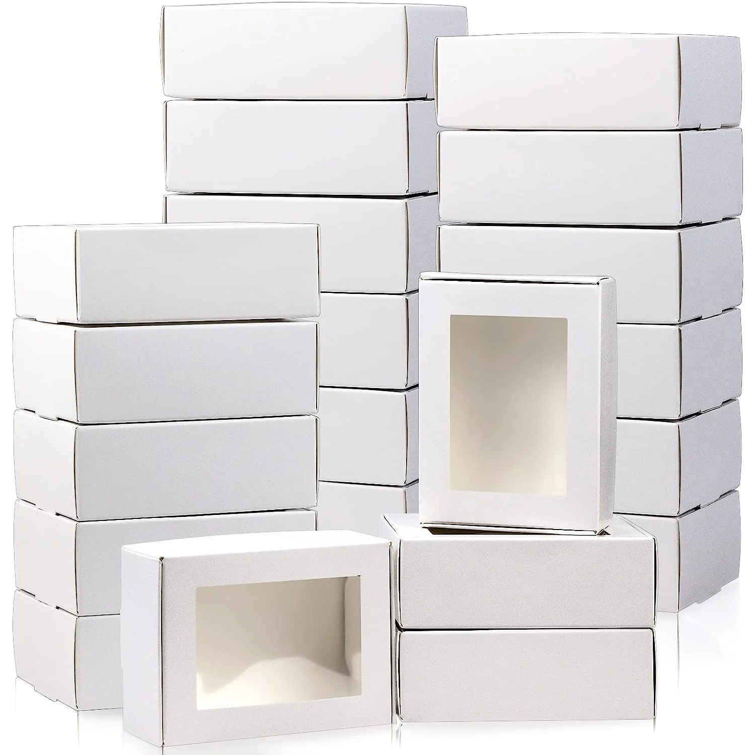 Kraft White Cardboard Window Mailer Box by PacksFactory
