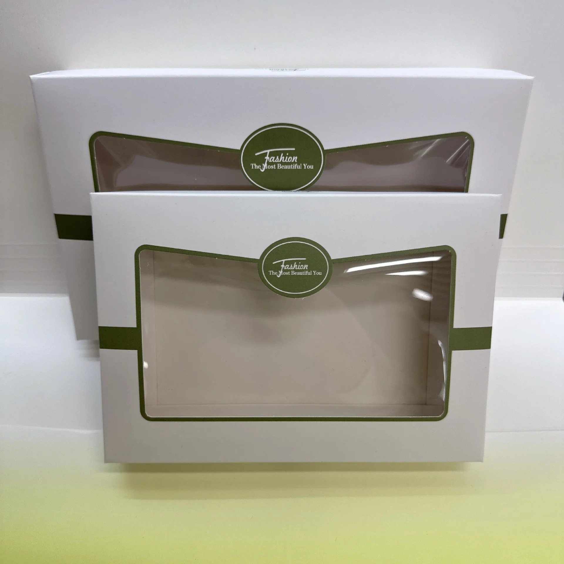 White Cardboard Window Packaging Box Socks by PacksFactory